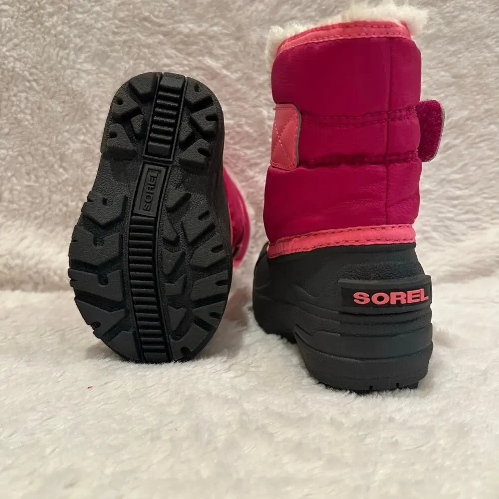 Sorel Snow Commander Boots sz 5 Pink Waterproof Insulated Snow Boots Winter Boot